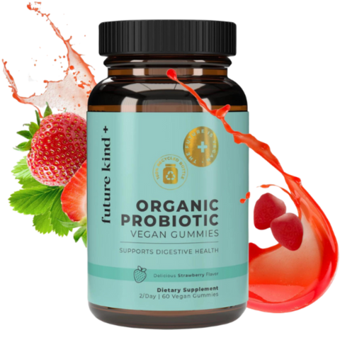 1 x Bottle of Organic Vegan Probiotic Gummies: Gas & Bloating Relief