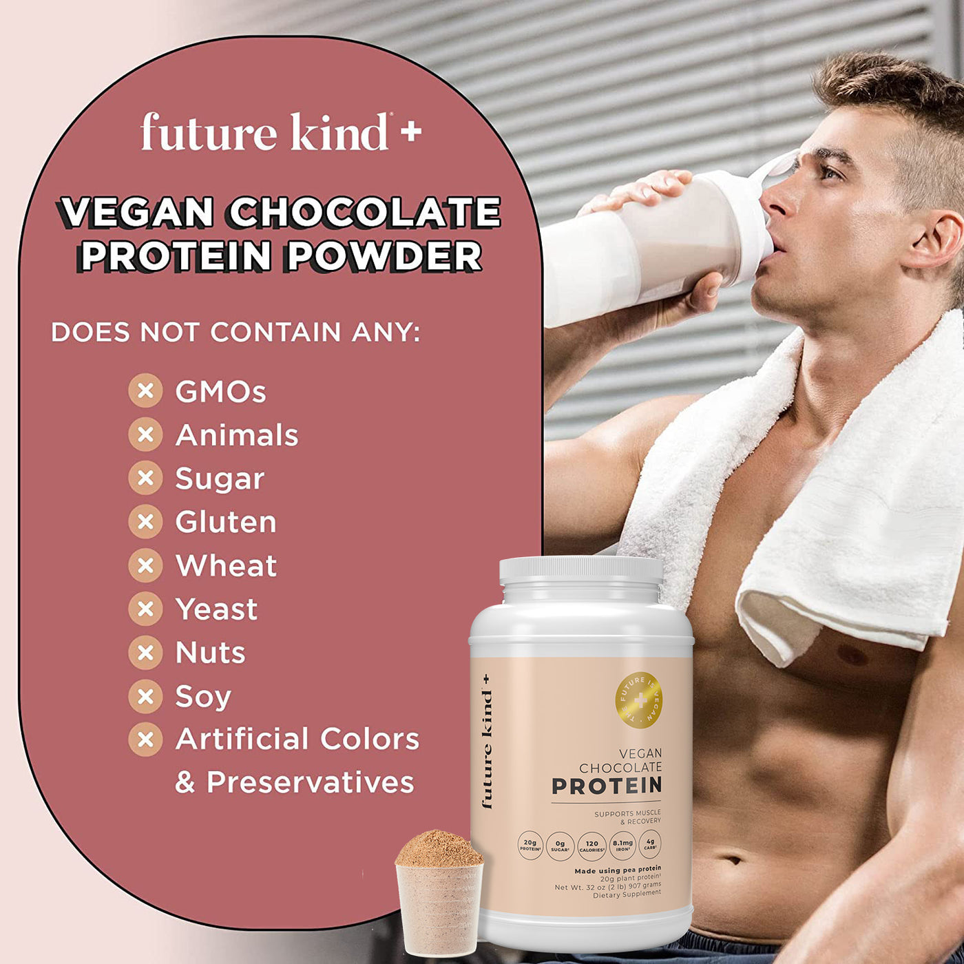 Vegan Protein Powder - Chocolate Flavored