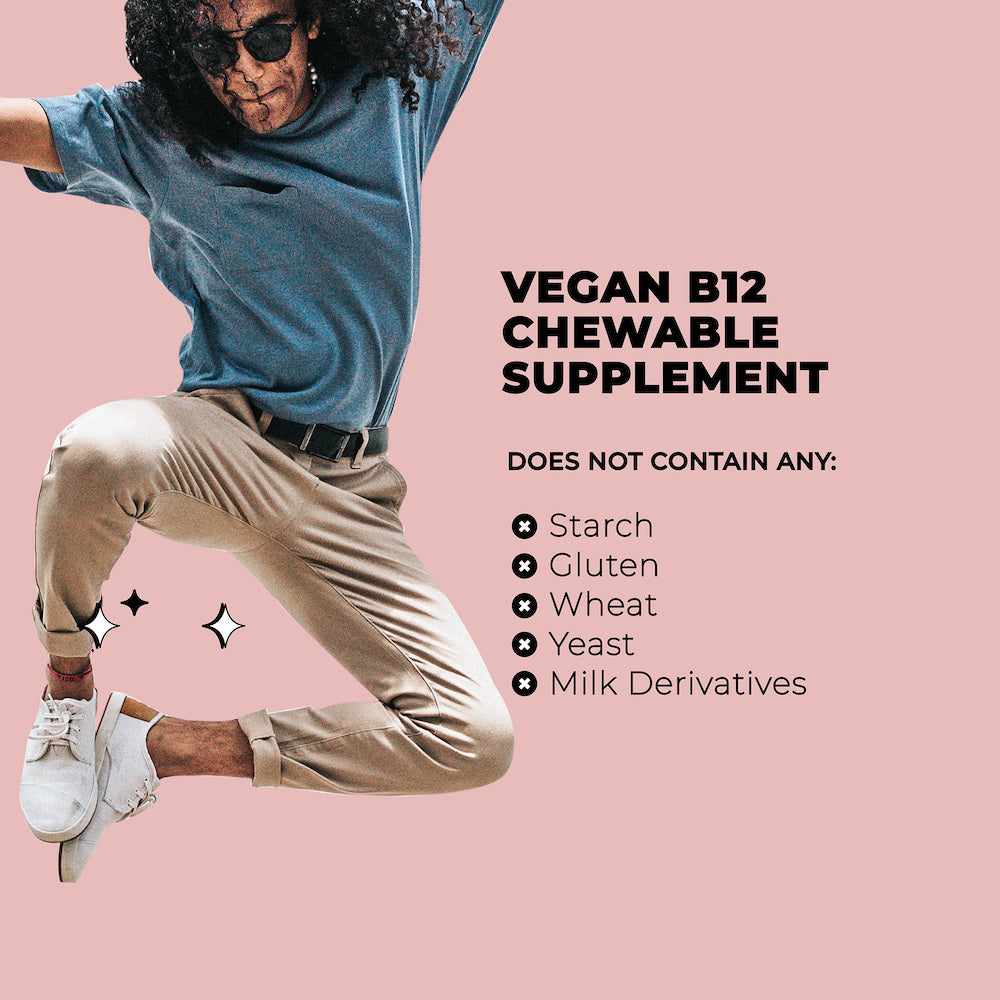 Vegan B12 Methylcobalamin Chewable Supplement