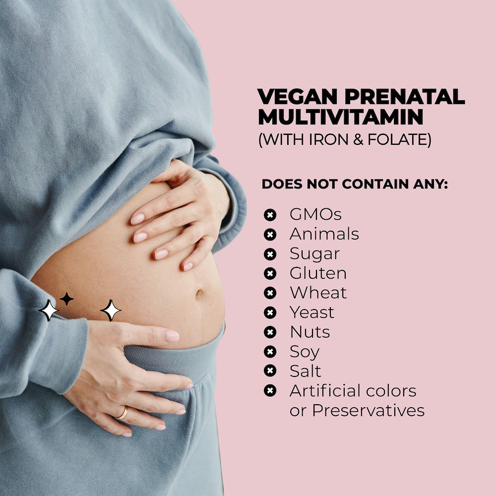 Vegan Prenatal Vitamin (With Iron & Folate)