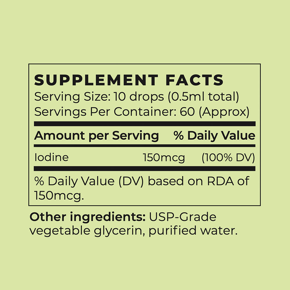 Vegan Iodine Supplement - Liquid Drops (2 Month Supply)