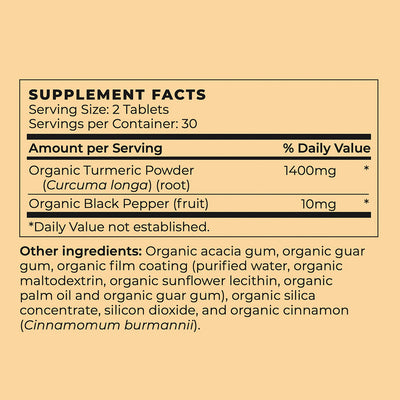 Vegan Turmeric Curcumin With Black Pepper Inflammation Supplement