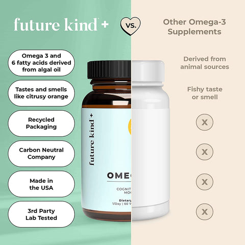 Vegan Omega 3 Supplement - 500mg DHA + EPA Algal Oil
