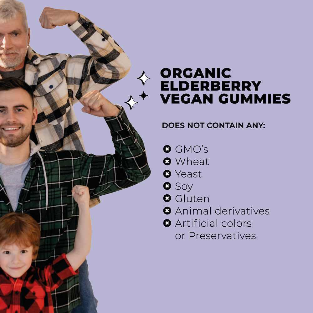 Organic Vegan Elderberry Gummies Contains