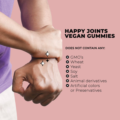 Vegan Turmeric & Ginger Happy Joints Gummies Contains