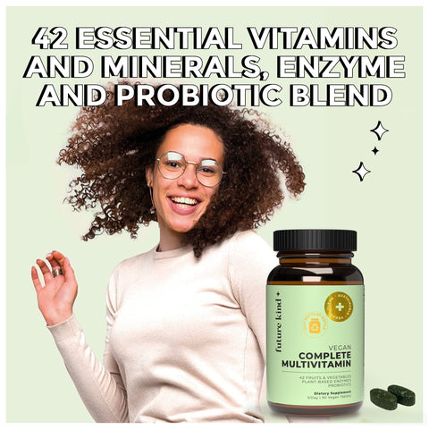 Vegan Complete Multivitamin (Vitamins + Probiotic + Enzymes)