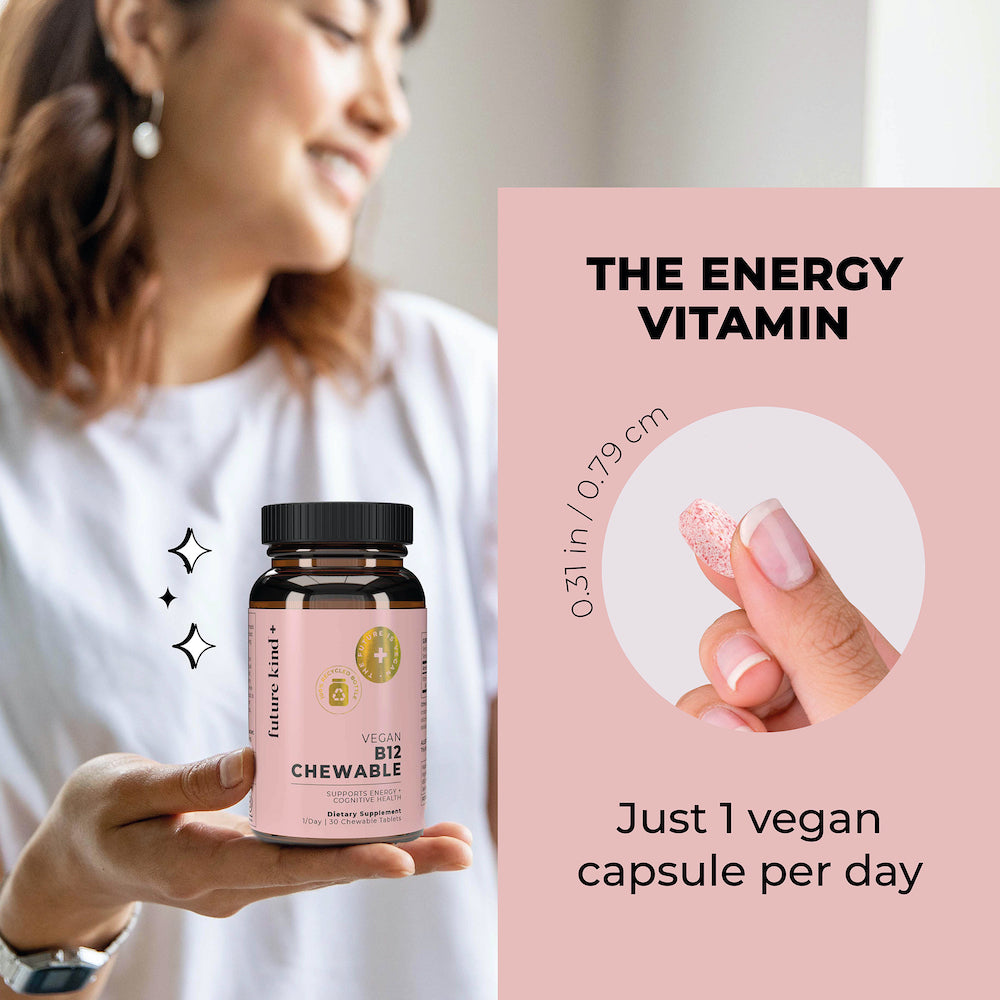 Vegan B12 Methylcobalamin Chewable Supplement Energy Vitamin