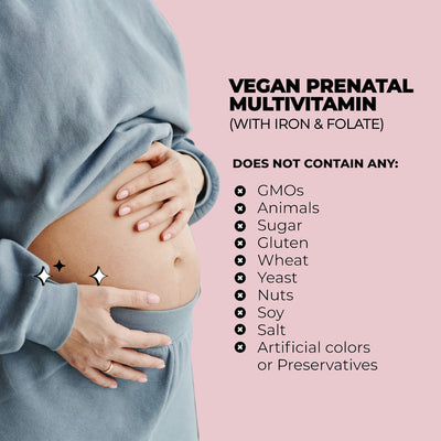 Vegan Prenatal Vitamin Supplement Contains No