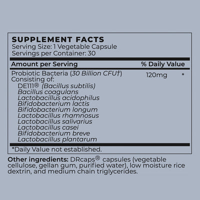 Vegan Probiotics Digestion Supplement Facts