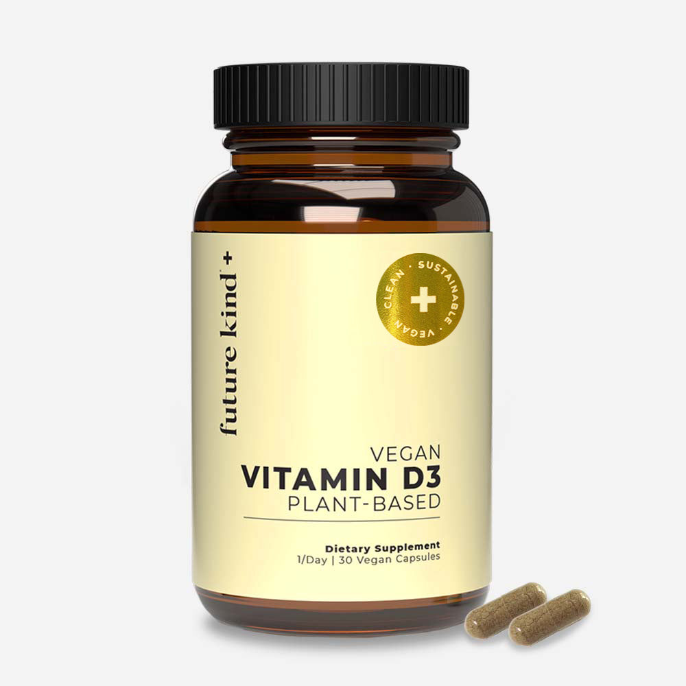 Vegan vitamin D3 supplement IU 2500 plant based from lichen for daily use