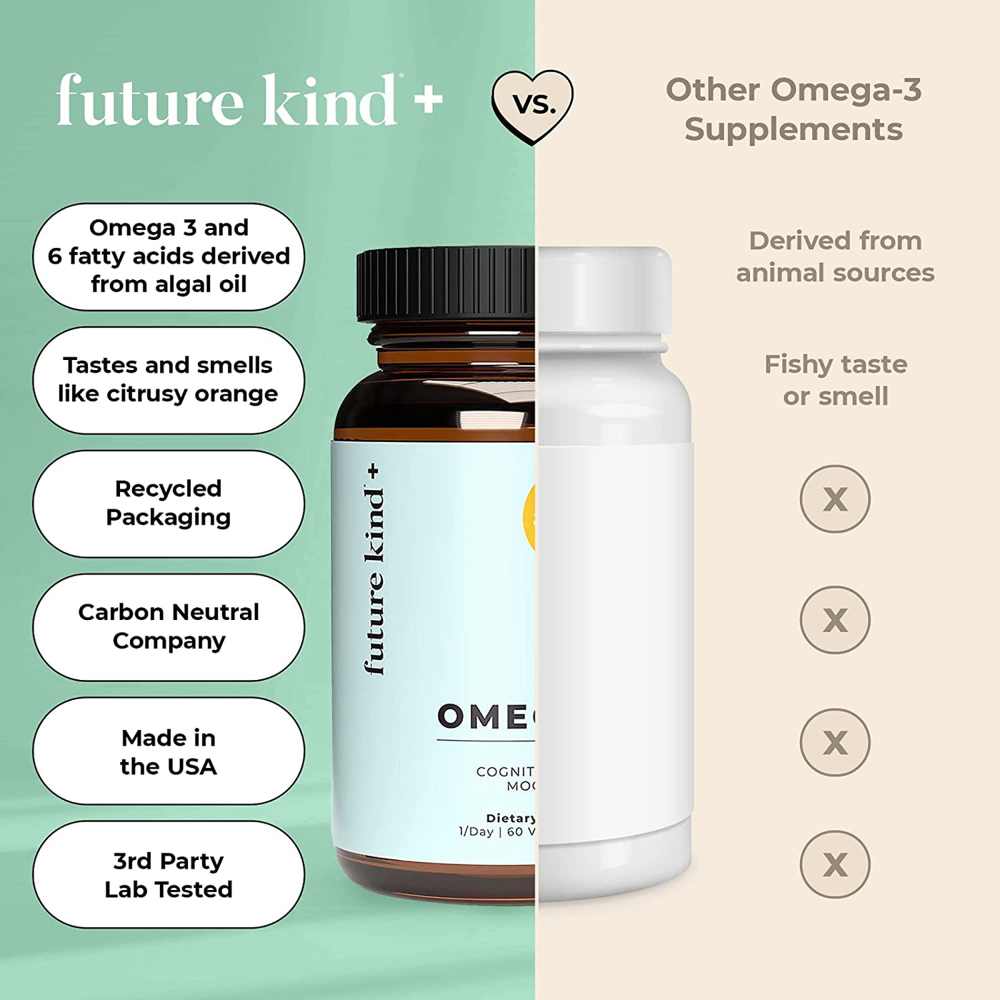 Vegan Omega 3 Supplement Comparison Image